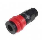 Переходник для компрессора 1/2 быстросъемный композитный с клапаном наружная резьба JTC JTC-JW1071-40SMC