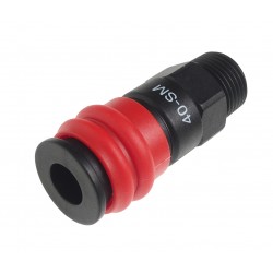 Переходник для компрессора 1/2 быстросъемный композитный с клапаном наружная резьба JTC