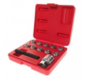 Набор головок для секретных болтов и гаек (10 головок, экстрактор, фикс.гайка) (MERCEDES) JTC