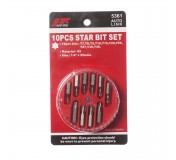 Набор бит 1/4 TORX Т7-Т40 10 предметов в боксе JTC