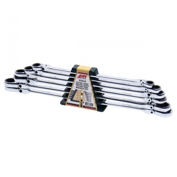 Набор ключей накидных трещоточных удлиненных JTC JTC-5564S