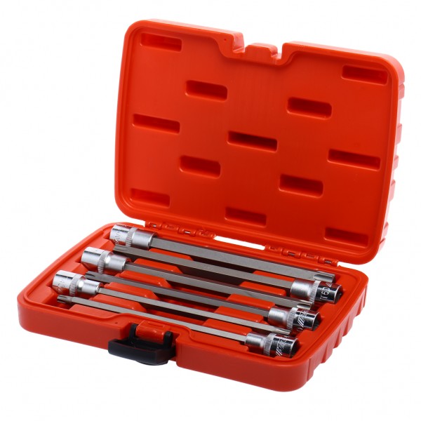 Набор головок торцевых и насадок 1/2 6-ти гранных T40-T70 удлиненные 6 предметов в кейсе JTC JTC-7257
