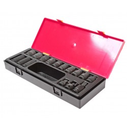 Набор головок торцевых 1/2 12-ти гранных 10-24мм ударных 16 предметов в кейсе JTC