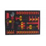 Набор инструментов 100 предметов изолированных (4 мягких ложемента) JTC JTC-I4100S