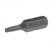Бита TORX TS10Hх25мм 1/4 5-ти гранная с отверстием JTC