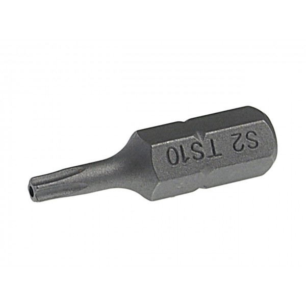 Бита TORX TS10Hх25мм 1/4 5-ти гранная с отверстием JTC JTC-1192510