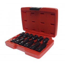 Набор головок ударных 1/2 HEX H4-19мм L=60мм 12 предметов в кейсе JTC