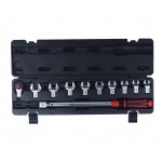 Ключ динамометрический 40-210Нм 14-18мм с насадками 13-30мм 11 предметов JTC JTC-6835K