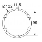 Головка ступичная для задней оси грузовых автомобилей (MERCEDES 2636) JTC JTC-7684