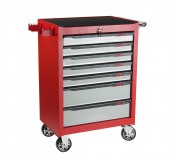 Тележка инструментальная 7 секций красная JTC