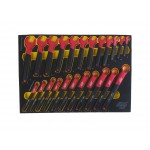 Набор инструментов 100 предметов изолированных (4 мягких ложемента) JTC JTC-I4100S