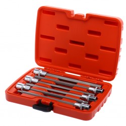 Набор головок торцевых и насадок 1/2 6-ти гранных H5-H12 удлиненные 6 предметов в кейсе JTC