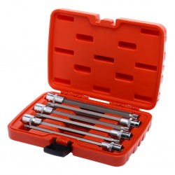 Набор головок торцевых и насадок 1/2 6-ти гранных M6-M14 удлиненные 6 предметов в кейсе JTC