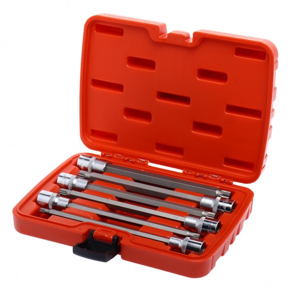 Набор головок торцевых и насадок 1/2 6-ти гранных M6-M14 удлиненные 6 предметов в кейсе JTC JTC-7260