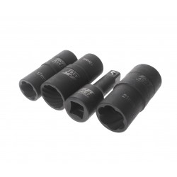 Набор головок для секретных болтов и гаек двухсторонних 17,19,21мм 4 предмета JTC