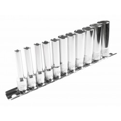 Набор головок торцевых 1/4 6-ти гранных 04-13мм глубоких L=50мм 11 предметов JTC