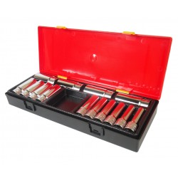 Набор головок торцевых 1/2 6-ти гранных 10-32мм глубоких 14 предметов в кейсе JTC