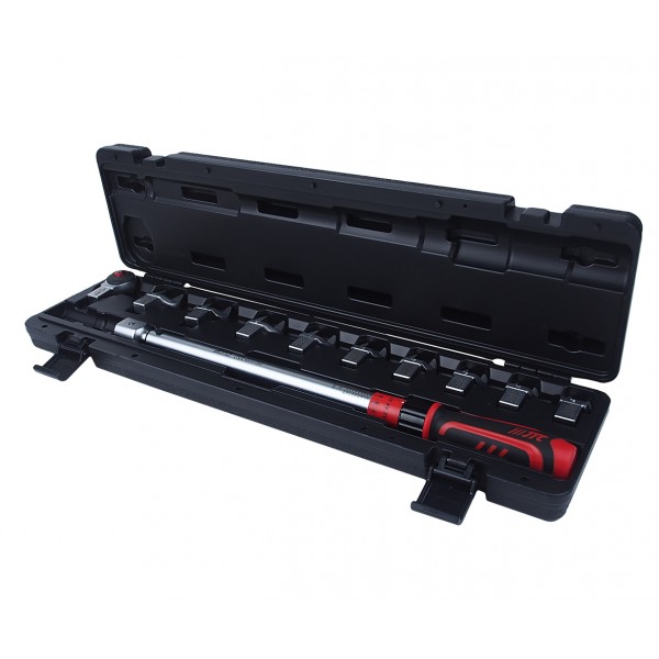 Ключ динамометрический 40-210Нм 14-18мм с насадками 13-30мм 11 предметов JTC JTC-6835K