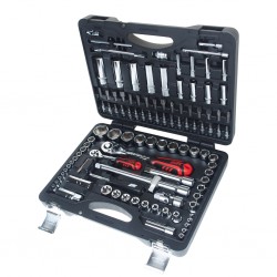 Набор головок торцевых и бит 1/4,1/2 6-гранных 110 предметов в кейсе JTC