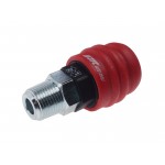 Переходник для компрессора M3/8 быстросъемный наружная резьба композитный двухрежимный JTC JTC-C30SMA