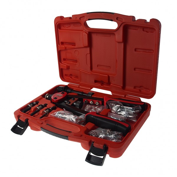 Заклепочник ручной универсальный для резьбовых и вытяжных заклепок в кейсе JTC JTC-5218K