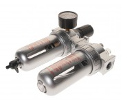 Блок подготовки воздуха (лубрикатор,осушитель) 3/8 пластик. переключ. 150PSI 2500л/мин. 125мл JTC