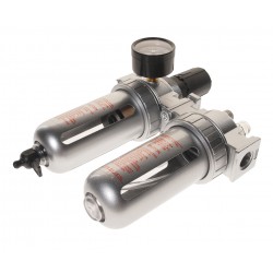 Блок подготовки воздуха (лубрикатор,осушитель) 3/8 пластик. переключ. 150PSI 2500л/мин. 125мл JTC