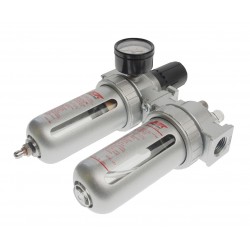 Блок подготовки воздуха (лубрикатор,осушитель) 1/2 металл. переключ. 215PSI 3000л/мин. 150 мл JTC