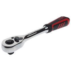 Ключ трещотка 3/8 36 зубьев 202мм резиновая рукоятка JTC