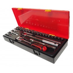 Набор головок торцевых 3/8 6-ти гранных 6-22мм 23 предмета в кейсе JTC