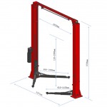 Подъемник электрогидравлический 4т 110-1900мм 2-х стоечный 380В верх.синхрон. (руч. спуск) GTE GTE-B200