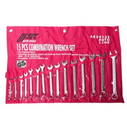 Набор ключей комбинированных 6-21мм 15 предметов в планшете JTC