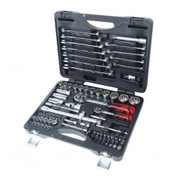 Набор инструментов 85 предметов слесарно-монтажный 1/4,1/2 12-ти гран. в кейсе JTC