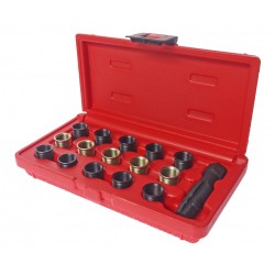 Набор инструментов для восстановления резьбы свечей зажигания (втулки М14х1.25 L=11.2мм,17.5мм) JTC