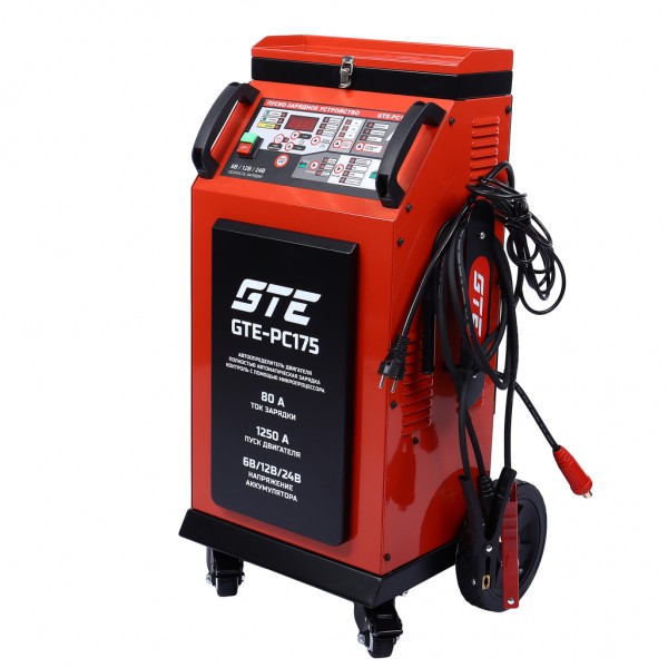 Устройство пуско-зарядное 6-12-24V/80-750Ач/1250А передвижное GTE GTE-PC175