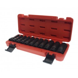 Набор головок торцевых 1/2 12-ти гранных 10-24мм ударных глубоких 11 предметов JTC
