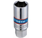 Головка свечная шестигранная 3/8, 21 мм king tony 363521