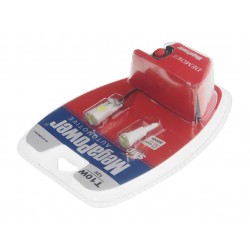 Автолампа T10W (W2,1x9,5d) CERAMIC 6 SMD 5630 WHITE блистер с тестером (2 шт) 6000K 360лм   12V MEGAPOWER /1/10/100
