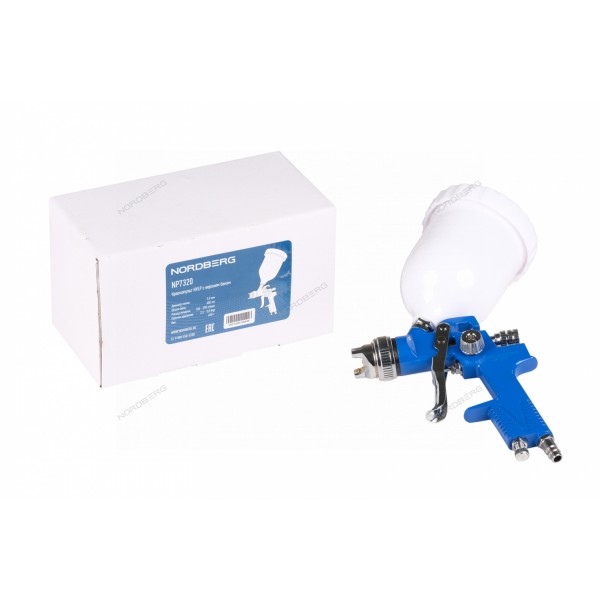 Краскопульт HVLP с верхним бачком, сопло 2 мм NORDBERG NP7320