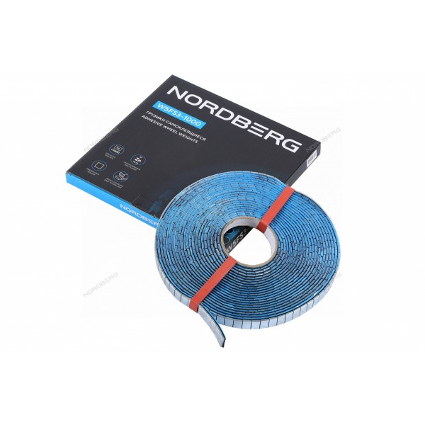 Грузики самоклеящиеся (1000х5 г) Fe квадратные на бобине NORDBERG W5FS3-1000