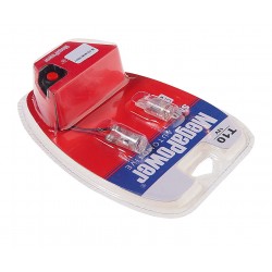 Автолампа T10W (W2,1x9,5d) 3 SMD 2835 WHITE блистер с тестером (2 шт) 6000K 54лм   12V MEGAPOWER /1 /25