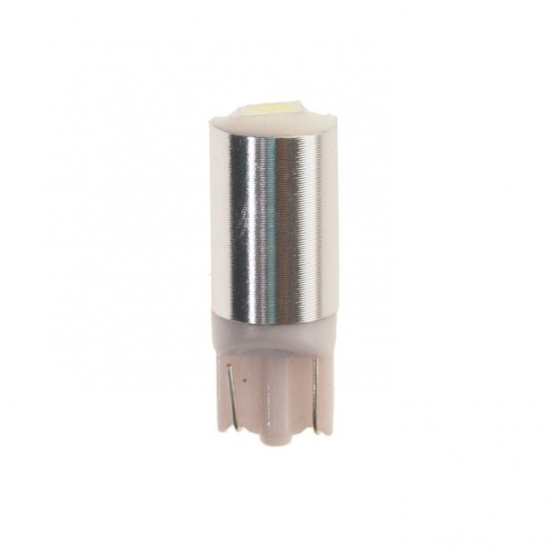 Автолампа T10W (W2,1x9,5d) 1 SMD 5050 WHITE 6000K 20лм 12V MEGAPOWER /10 /100 OLD M-10101W
