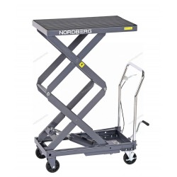 Стол подъемный гидравлический, 300 кг, двойные ножницы, серый NORDBERG N3T301G