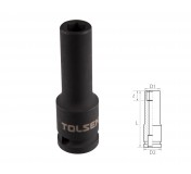 Головка торцевая ударная глубокая шестигранная 1/2, 8 мм TOLSEN TT18258