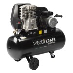Масляный поршневой компрессор с ременным приводом:423 л/мин, 10 бар; 220В/2,2 кВт, 100 л WDK-91053