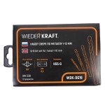 Набор сверл по металлу HSS-G 1-10 мм, 19 предметов WDK-DG19