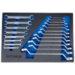 Тележка инструментальная 7 полок с набором инструментов, металлическая столешница OPT-717M