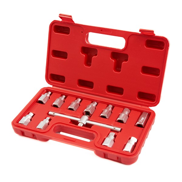 Набор головок для маслосливных пробок, 12 предметов ST094