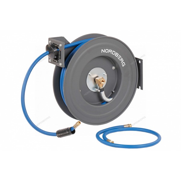 Шланг воздушный на стальной катушке, гибридный ПВХ диам. 10х15 мм, 20 м NORDBERG HR1020RPVC