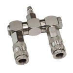 Разветвитель пневматический с вращающимися соединениями, вход со штекером, 2 выхода БРС WDK-83RLL